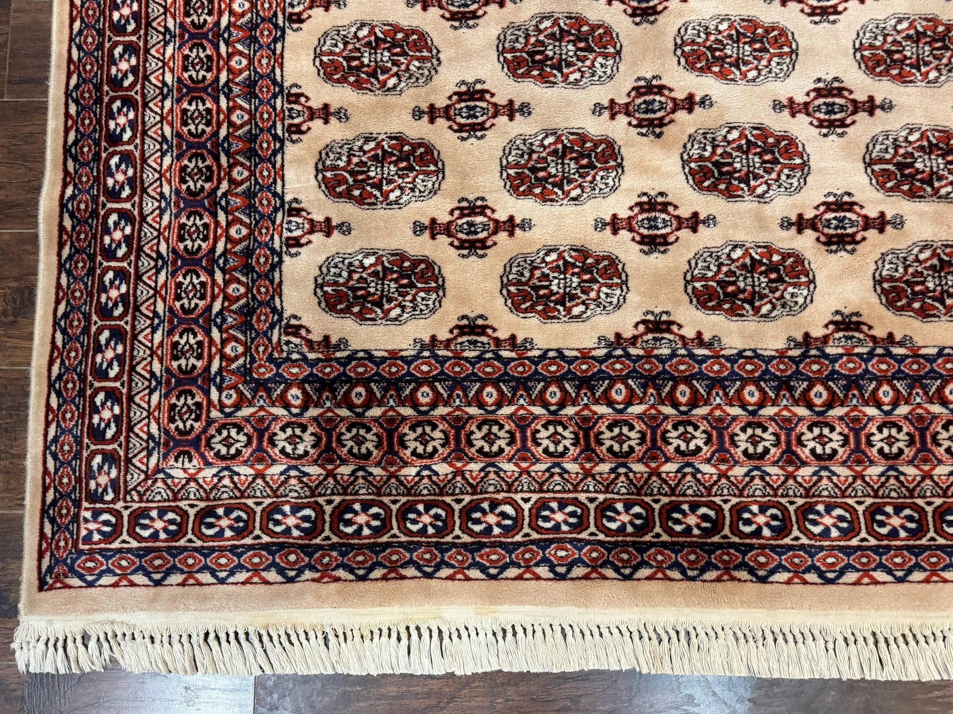 Karastan Rug 8.2 x 11.6 Beige Bokhara, Wool Pile, Vintage Discontinued Karastan Area Rug, Belgium Power Loomed Rug - Nuvé