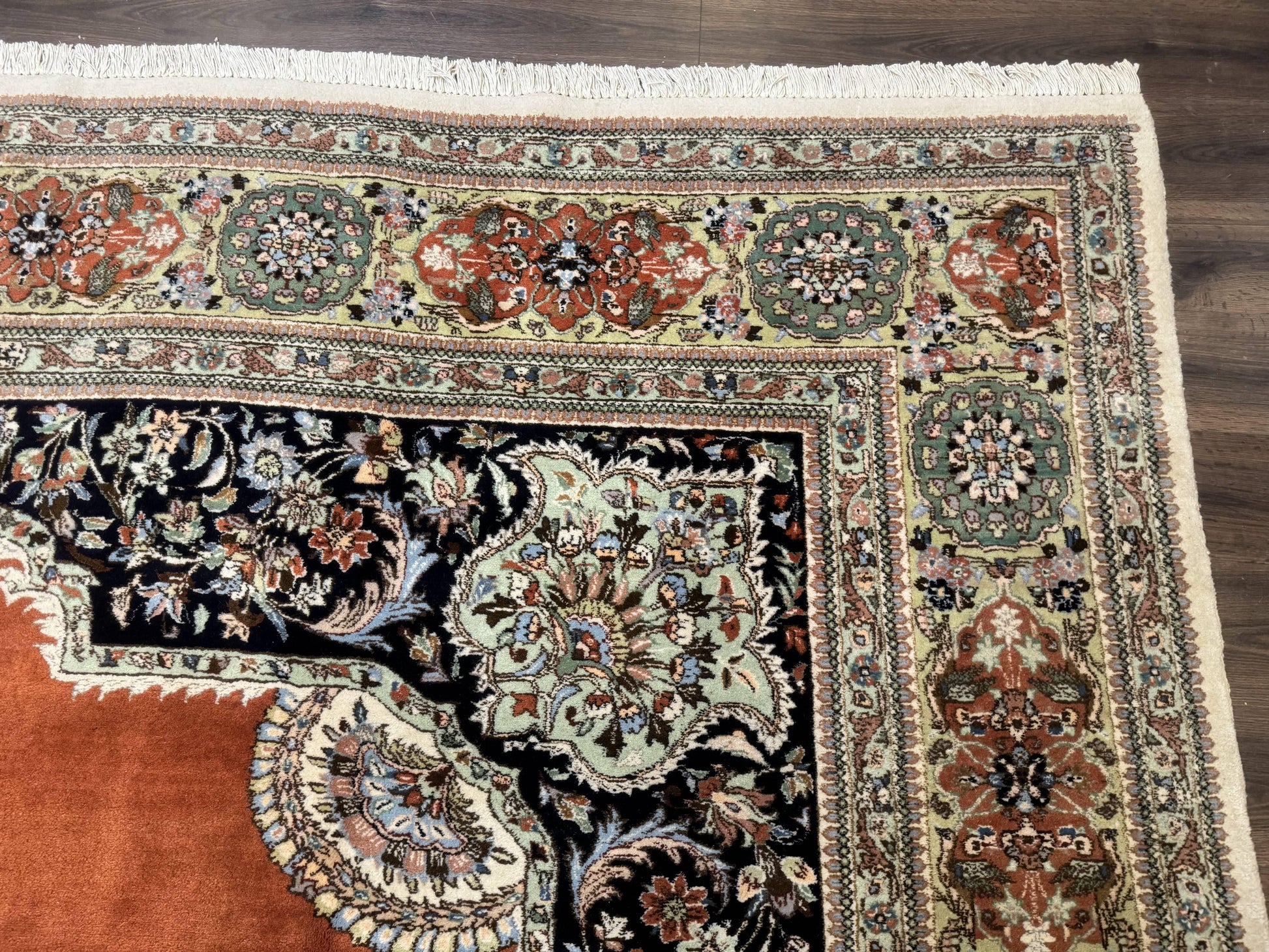 Persian Rug 11x13, Semi Open Field, Soft Wool Pile, Vintage Persian Carpet, Persian Tabriz Tabatabai - Nuvé