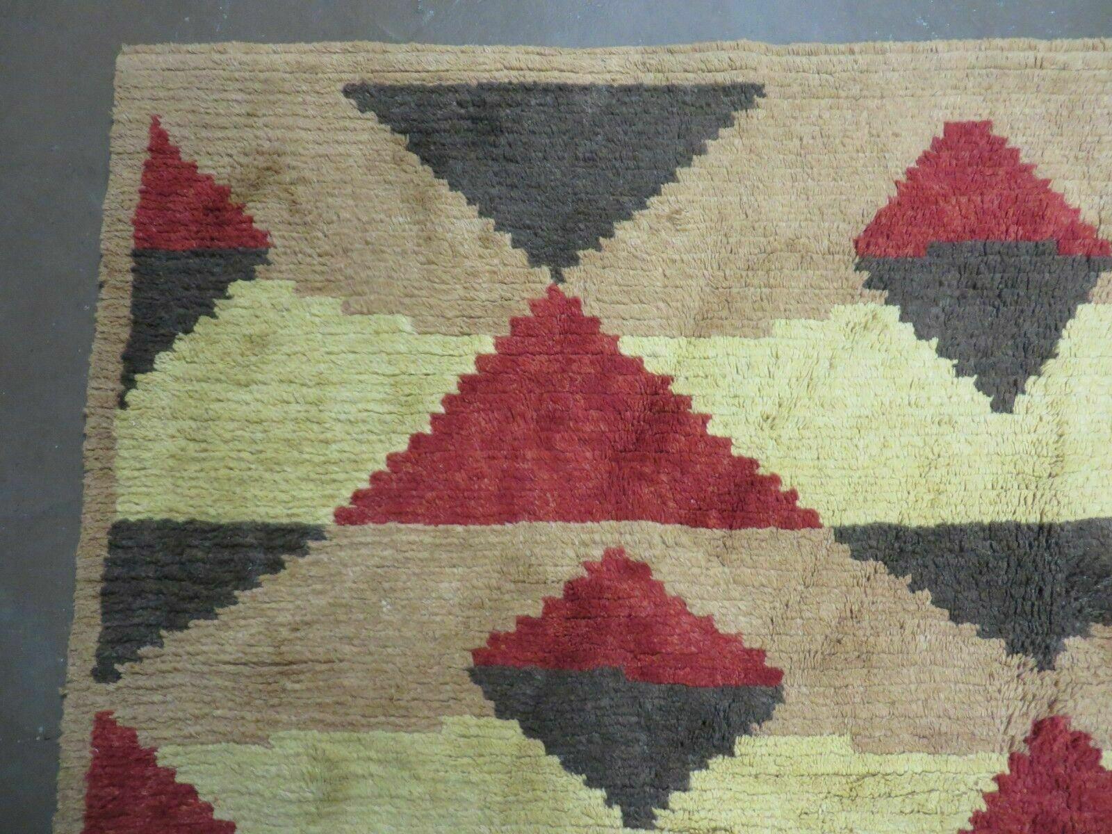 6' X 8' Handmade Tibetan Nepal Chinese Wool Rug Art Deco Contemporary Modern - Nuvé