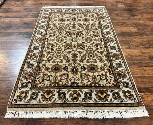 Pak Persian Rug 4x6, Floral Allover Vintage Oriental Carpet, Handmade Wool Rug - Nuvé