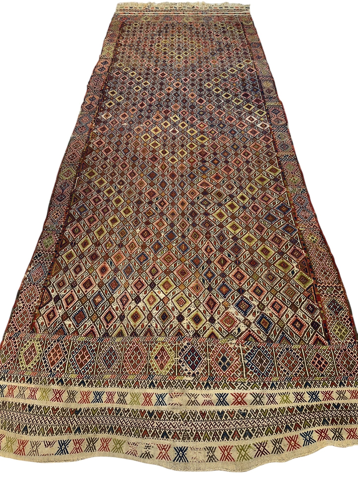 Antique Turkish Jajim Wool Rug 5’6” x 14’5” - Nuvé