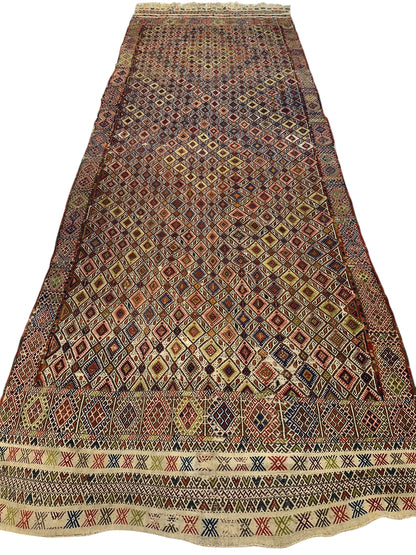 Antique Turkish Jajim Wool Rug 5’6” x 14’5” - Nuvé