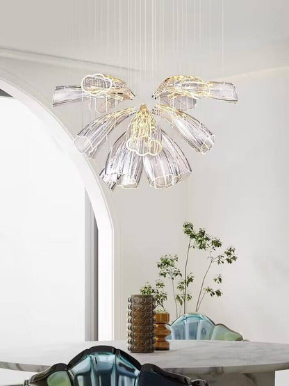 Glass Lotus Chandelier - Nuvé