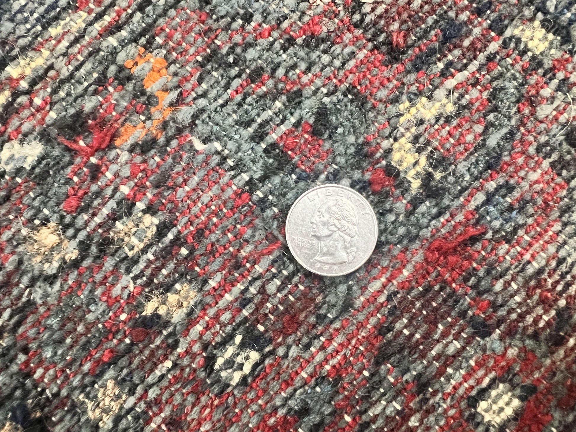 Antique Persian Tribal Rug 4x7, Wool Handmade 1920s Carpet, Red Blue, Persian Hamadan Rug - Nuvé