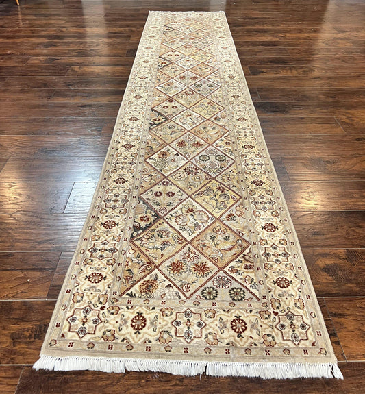 Pak Persiann Runner Rug 2.7 x 12, Handmade Wool Vintage Hallway Rug, Panel Design - Nuvé