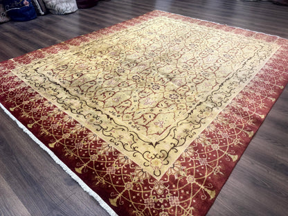 Pak Persian Rug 8x10, Allover Pattern, Gold-Tan, Fine 200 KPSI - Nuvé
