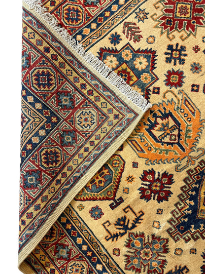 Fine Hand Knotted Afghani Super Kazak Rug 5 x 7 - Nuvé