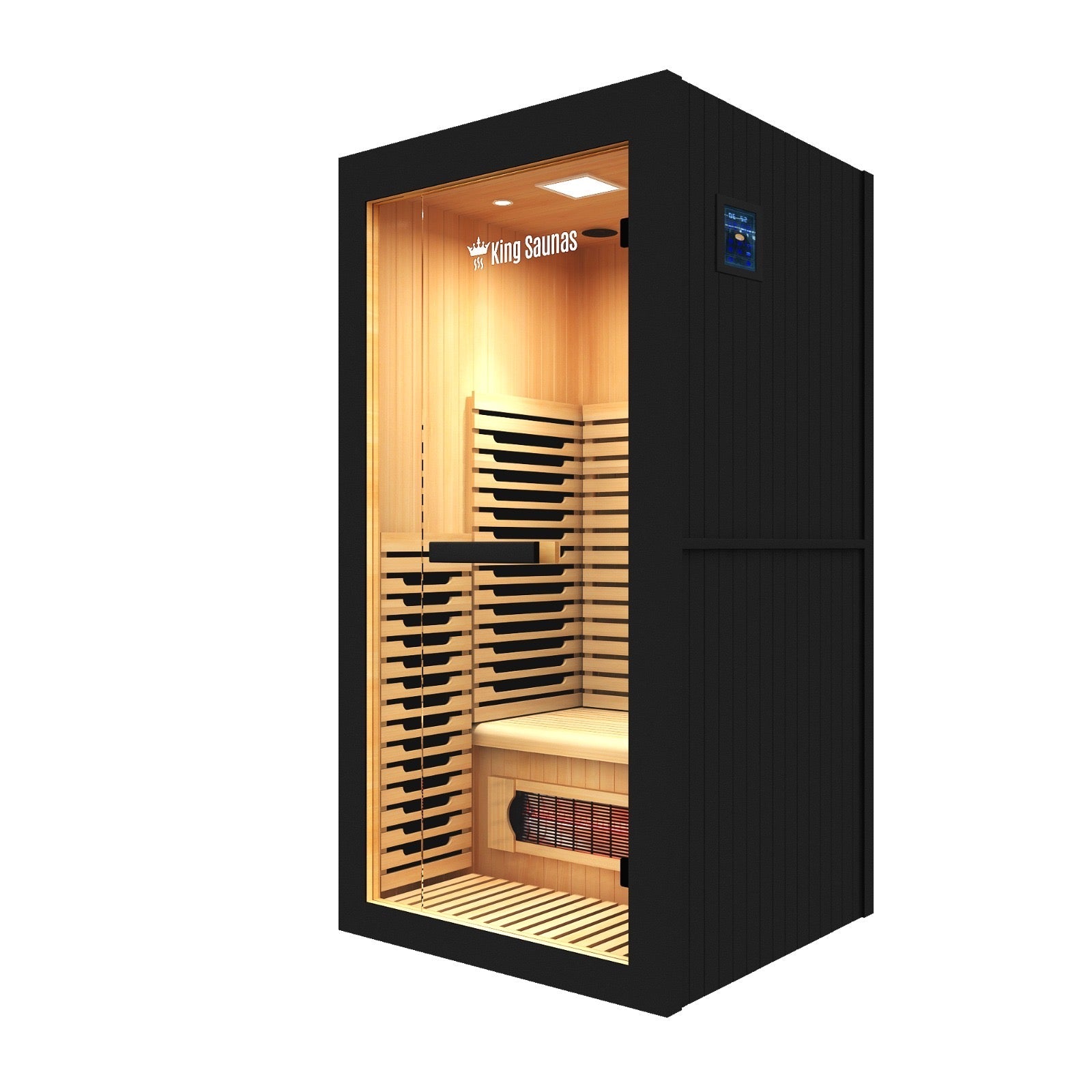 The Crown 2-Person Luxury Full Spectrum Infrared Sauna with Smart WiFi App Control - Nuvé