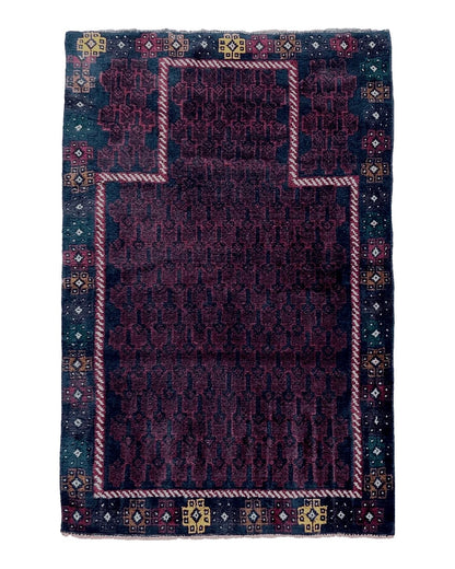 3 X 5 Vintage Handmade Tribal Wool Rug Baluchi Rug Afghan Rug Balouch Rug 3x4.7