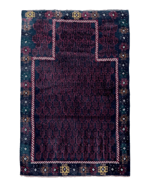 3 X 5 Vintage Handmade Tribal Wool Rug Baluchi Rug Afghan Rug Balouch Rug 3x4.7