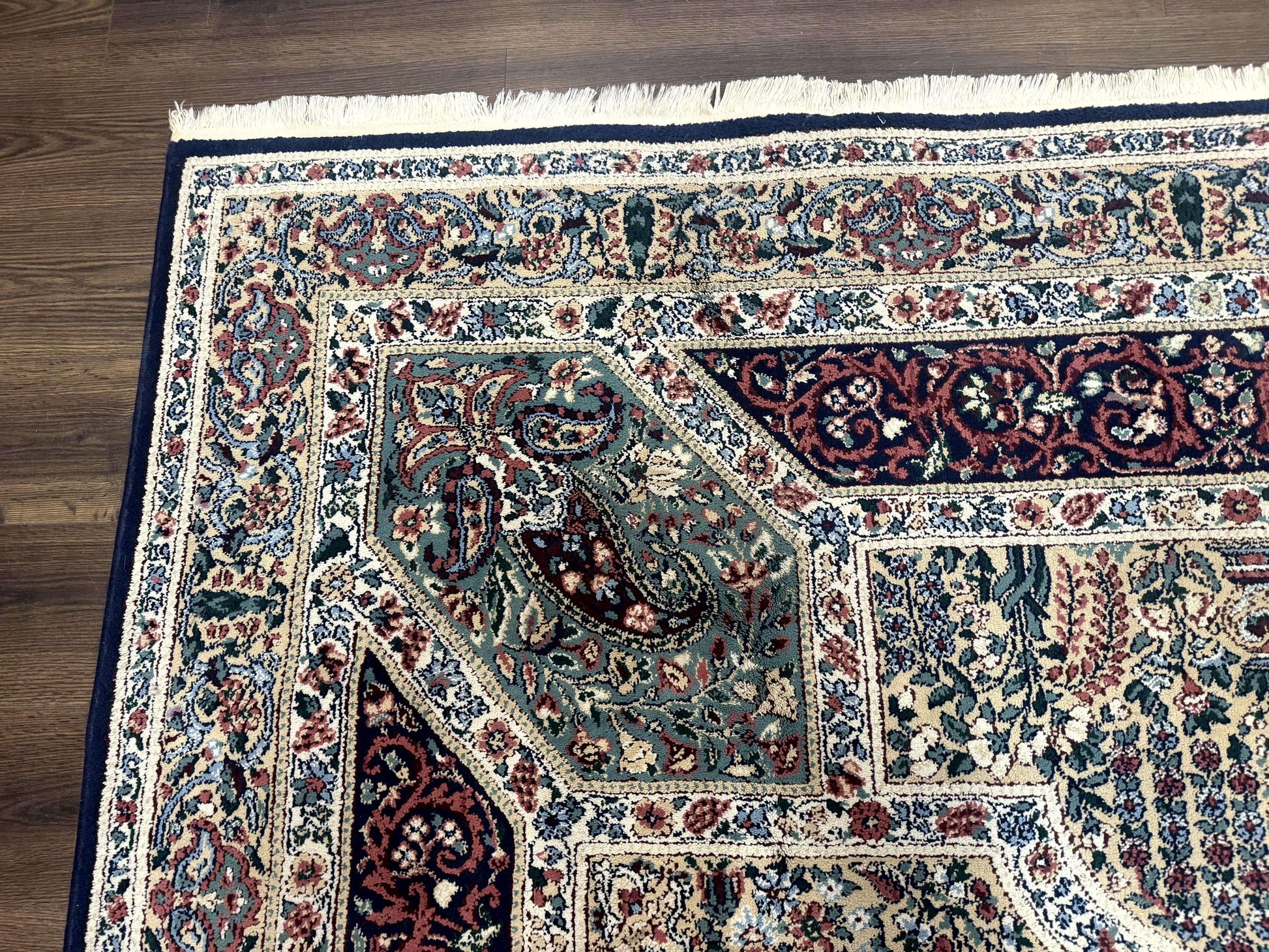 Persian Rug 8x11, Belgium Power Loomed Rug, Kirman Lavar Floral Design, Vintage Rug - Nuvé