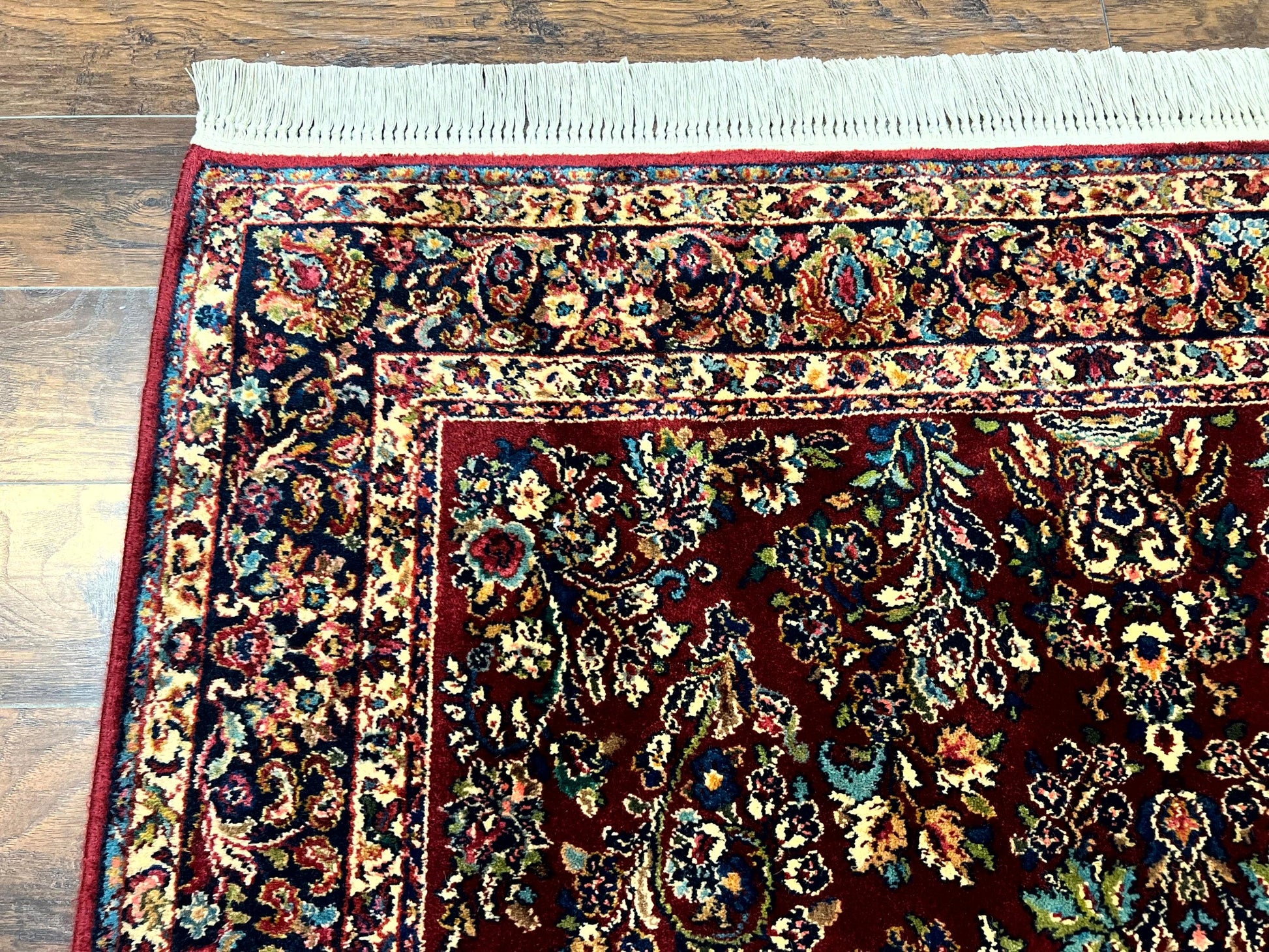 Karastan Rug 5.9 x 9 Red Sarouk Rug #785, Karastan Wool Rug, Karastan Carpet, Original 700 Series Vintage Karastan Oriental Rug Discontinued - Nuvé