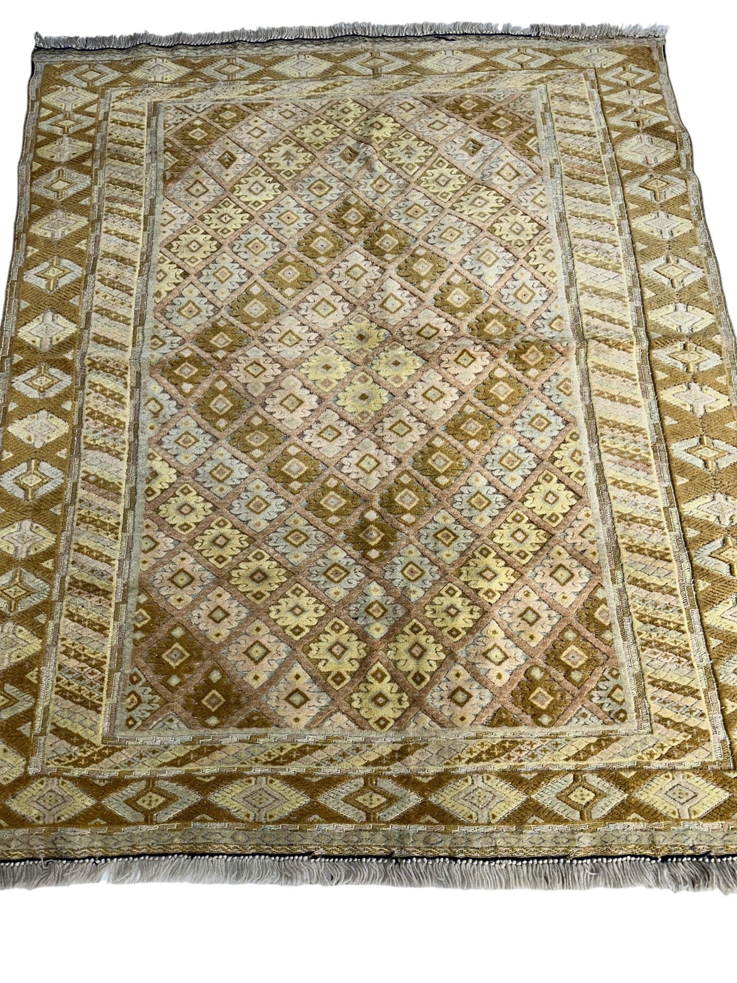 Hand-Knotted Afghani Nakhunak Wool Rug - 4' x 4'11" - Nuvé