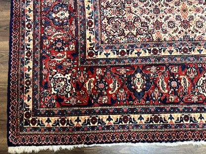 Persian Tabriz Rug 11x14 Navy Blue Herati Wool Carpet - Nuvé
