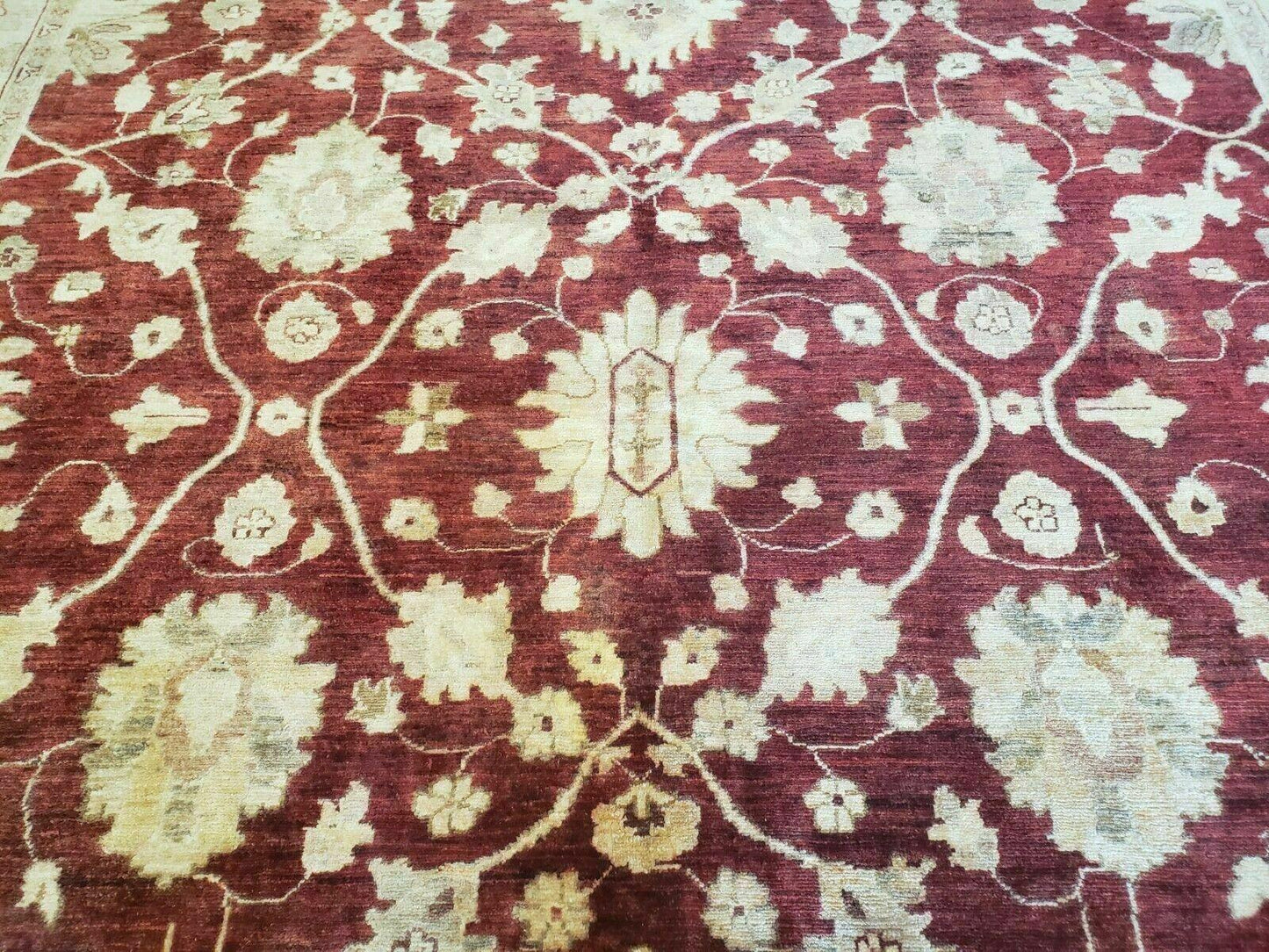 8' X 10' Handmade Peshawar Floral Oriental Wool Rug Hand Knotted Carpet Nice - Nuvé