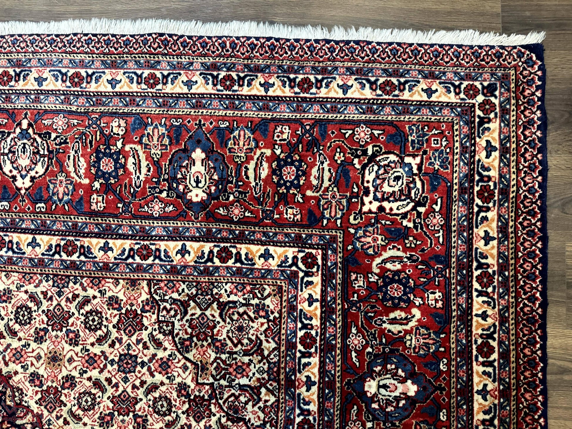 Persian Tabriz Rug 11x14 Navy Blue Herati Wool Carpet - Nuvé