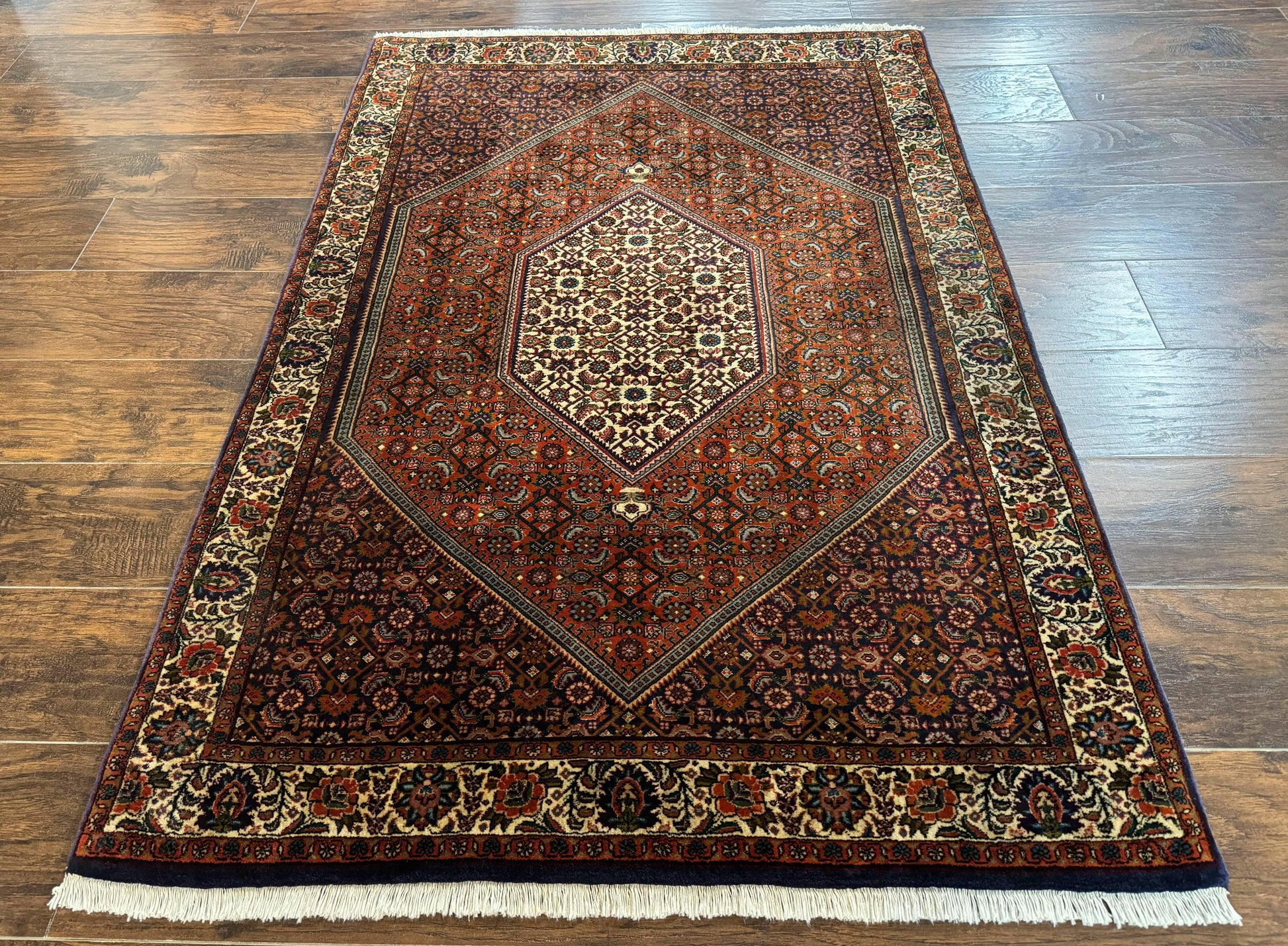Persian Bidjar Rug 4x5, Fine 290 KPSI, Herati Pattern - Nuvé