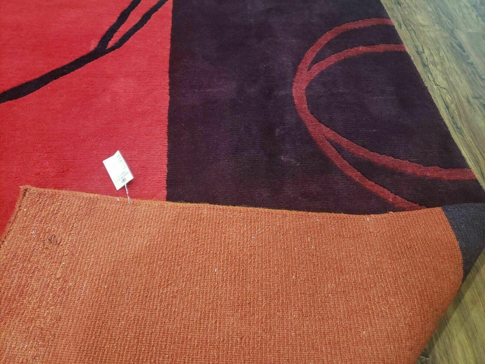 8' X 10' Tibetan Nepal Art Deco Hand Knotted Wool Rug Modern Contemporary Nice - Nuvé
