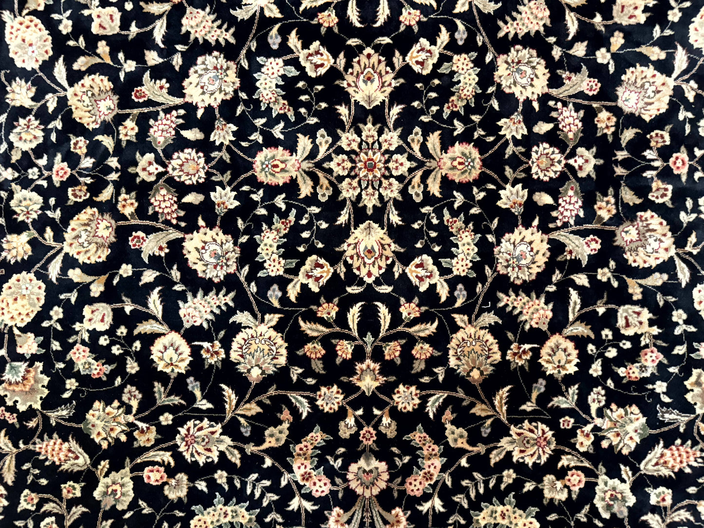 Sino Persian Rug 8x10, Black and Red, Floral Allover - Nuvé