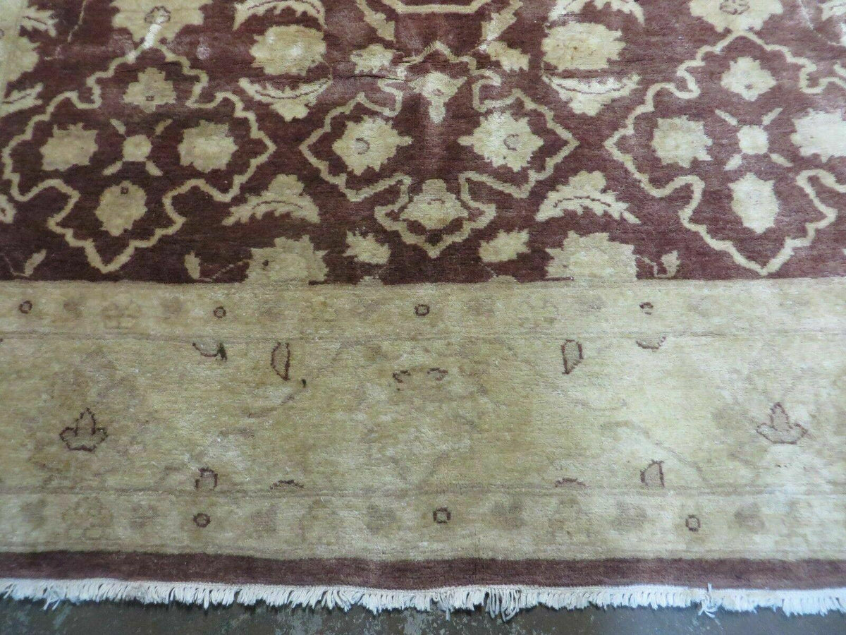 7' X 10' Vintage Fine Handmade Pakistan Peshawar Chobi Floral Wool Rug Vegy Dye