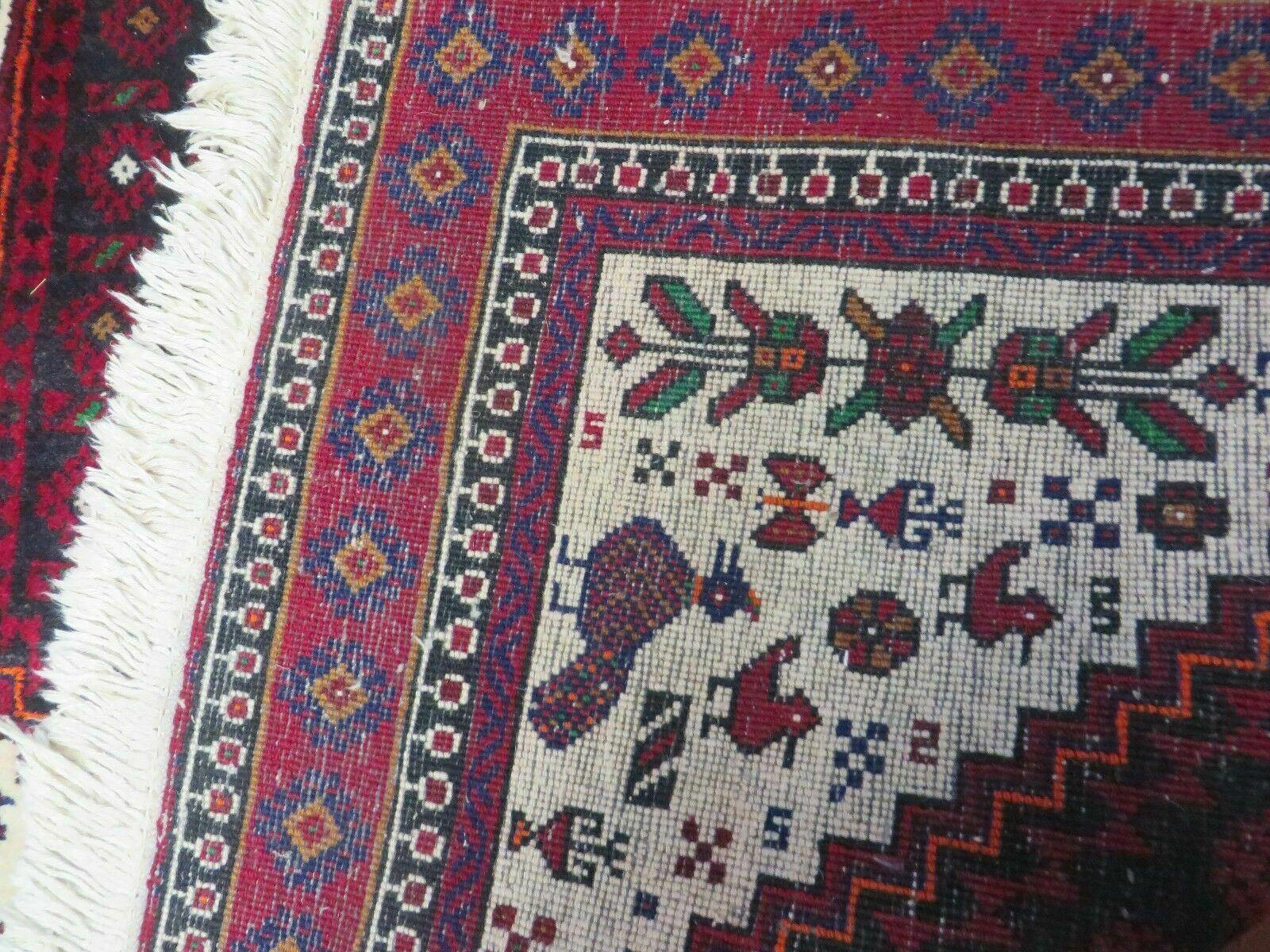 4' X 7' Vintage Handmade Indian Jaipur Rug Bird Carpet - Nuvé