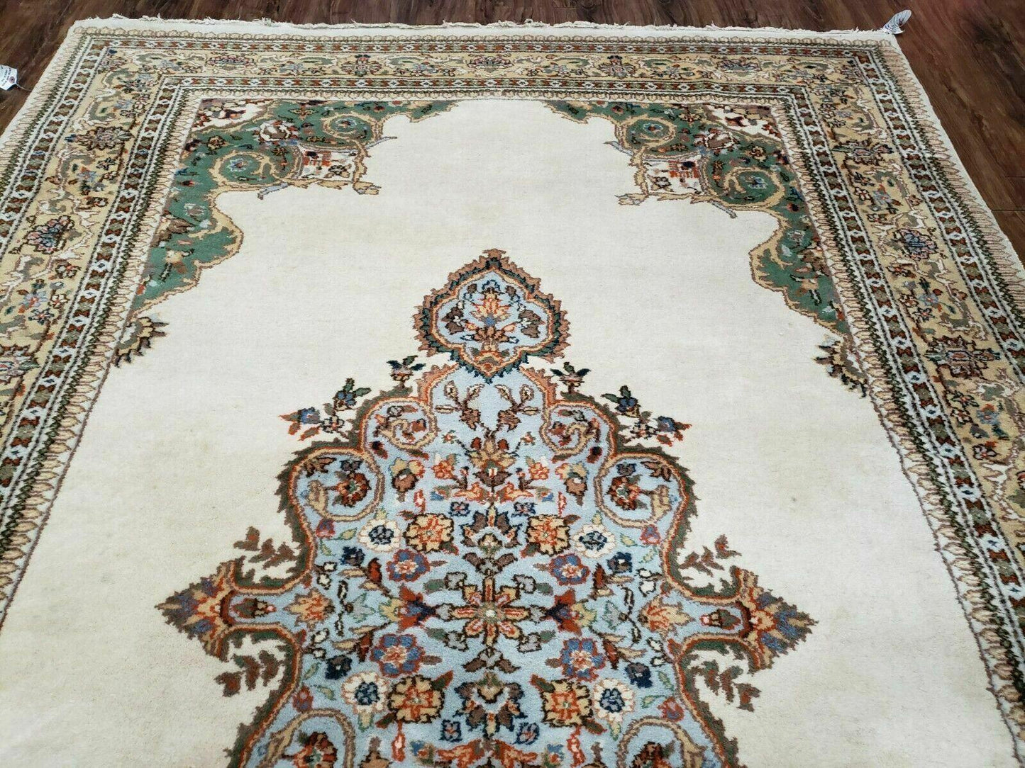 6' X 9' Vintage Handmade India Open Field Tribal Wool Rug Carpet Medallion Nice - Nuvé