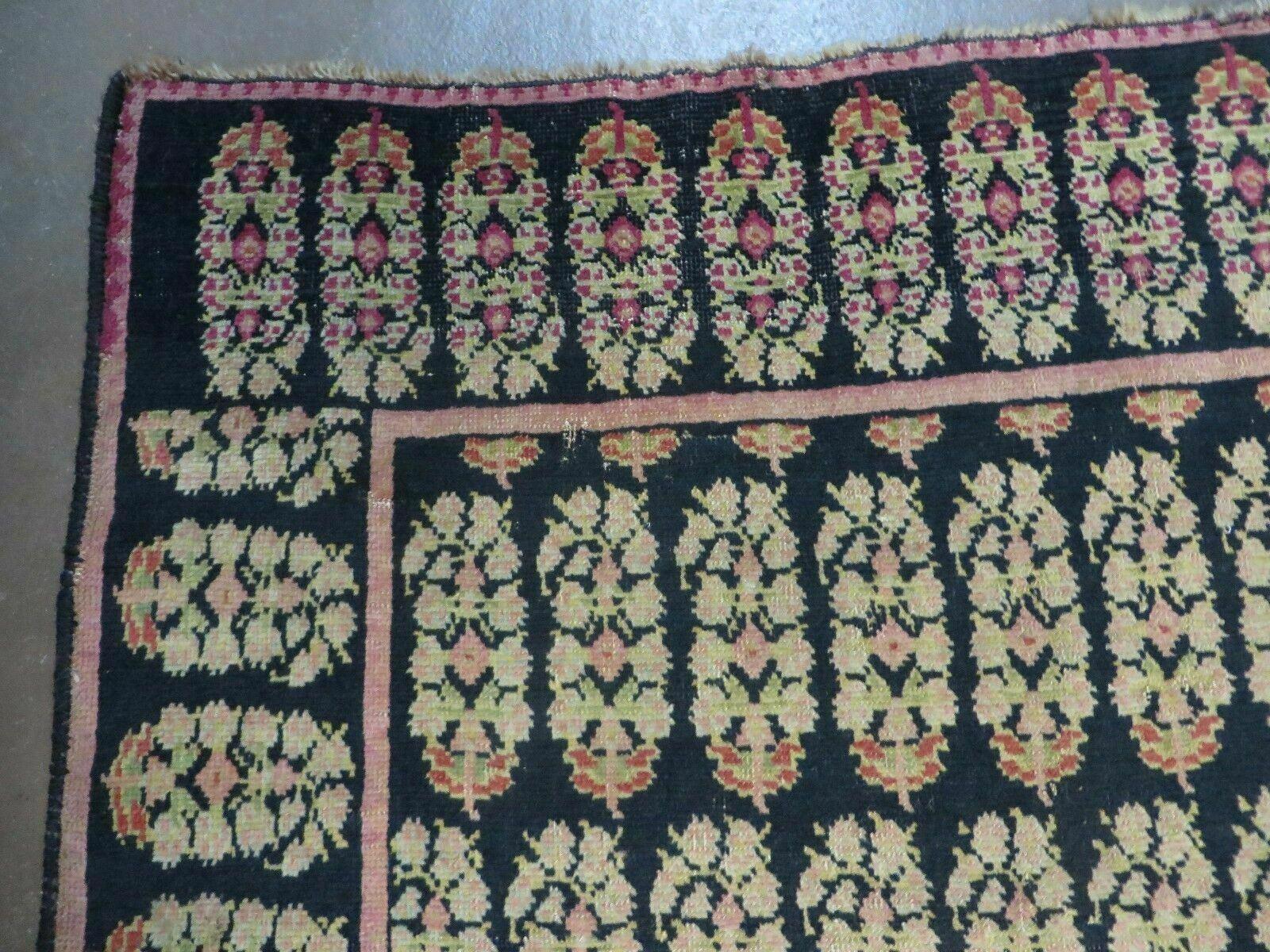 4' X 9' Antique Karabagh Caucasian Rug Handmade Wool Carpet Organic Dyes Nice - Nuvé