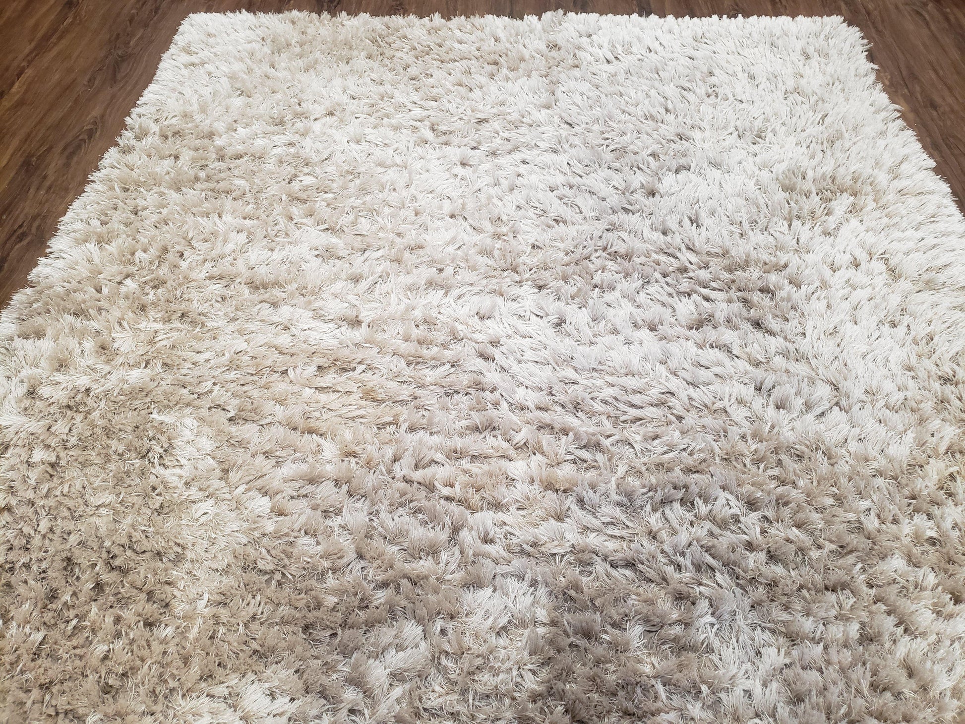 Ivory Shag Rug 6x7, Flokati Carpet, Shaggy Soft Plush Pile Area Rug, Modern Contemporary - Nuvé
