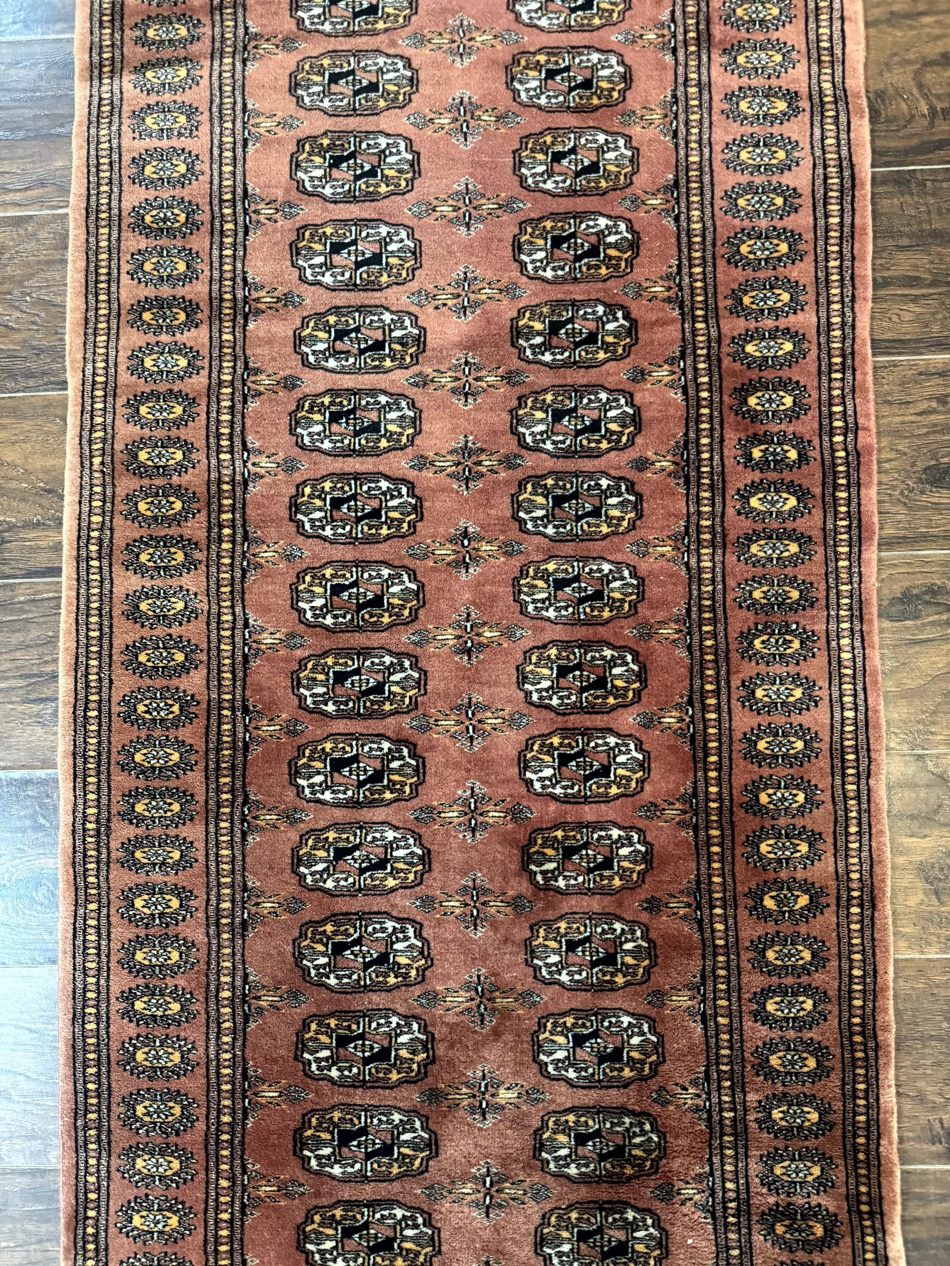 Pakistani Turkoman Bokhara Runner Rug 2.8 x 12, Oriental Runner for Hallway - Nuvé