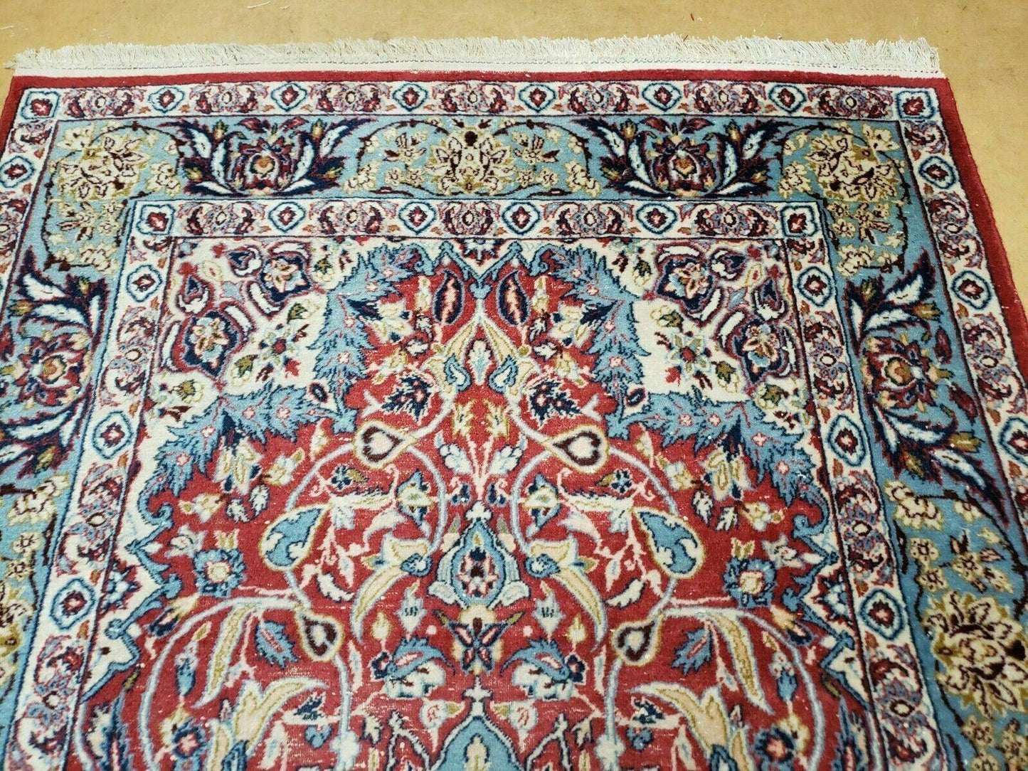3' 5" X 5' 8" Vintage Handmade Turkish Wool Rug Carpet Vegetable Dyes Nice Red - Nuvé