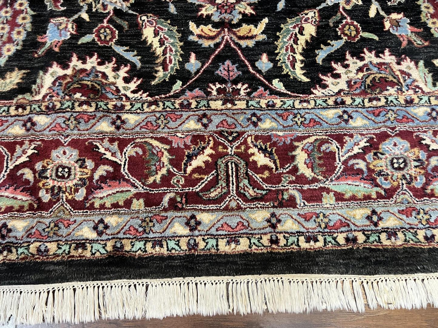 Indo Persian Rug 8x10, Nourison Carpet, Floral, Hand Knotted Vintage Wool Rug - Nuvé