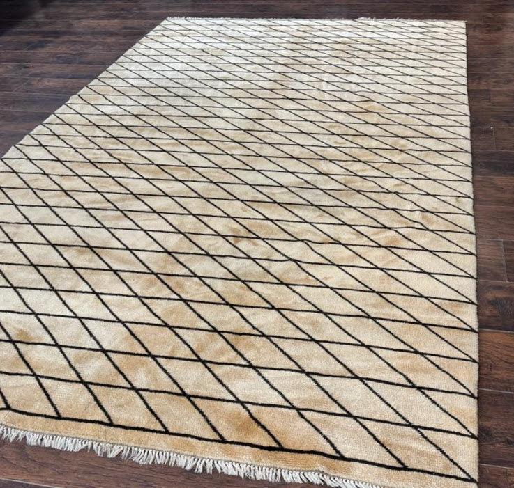 German Rug 7x10, Vintage Handmade Carpet, Contemporary - Nuvé