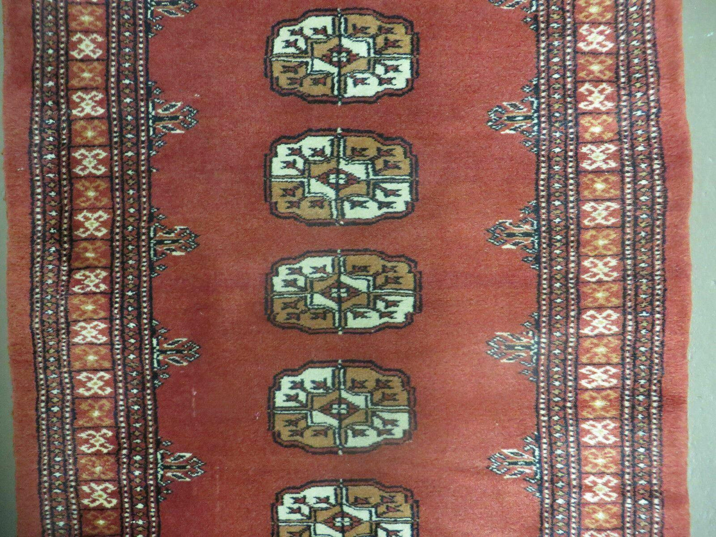 2' 8" X 10' Vintage Handmade Bokhara Turkoman Pakistani Wool Runner Rug Nice - Nuvé