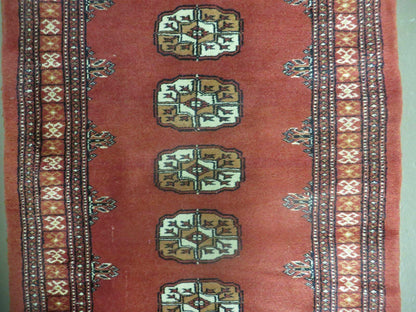 2' 8" X 10' Vintage Handmade Bokhara Turkoman Pakistani Wool Runner Rug Nice - Nuvé
