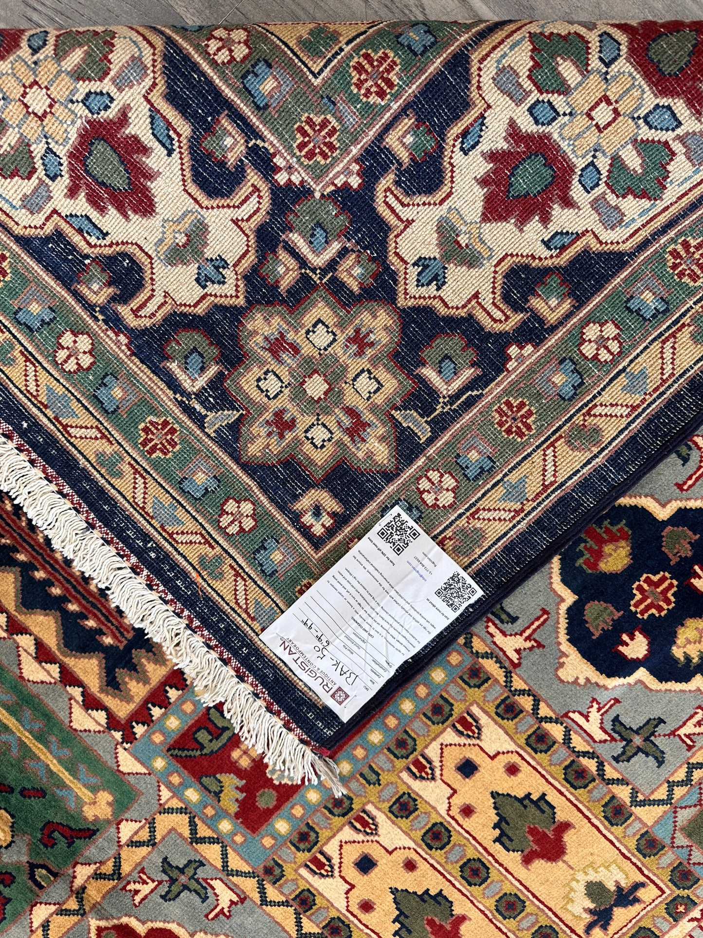 Hand-Knotted Afghani Bakhtiari Garden Rug | 6'9" x 9'10" Wool Area Rug - Nuvé