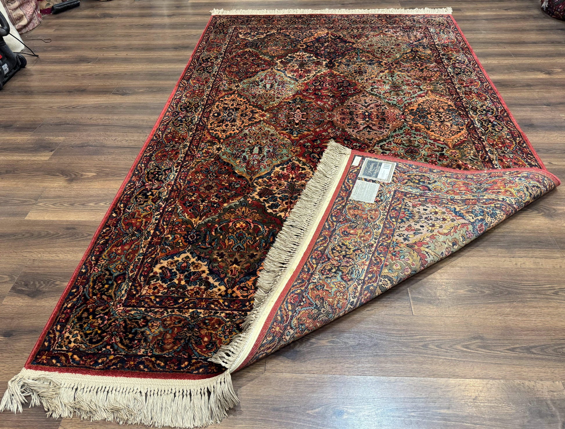5.9 x 9 Karastan Rug Multicolor Panel Kirman #717, Original 700 Series, Wool - Nuvé