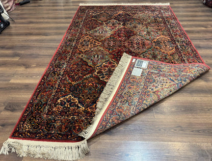 5.9 x 9 Karastan Rug Multicolor Panel Kirman #717, Original 700 Series, Wool - Nuvé