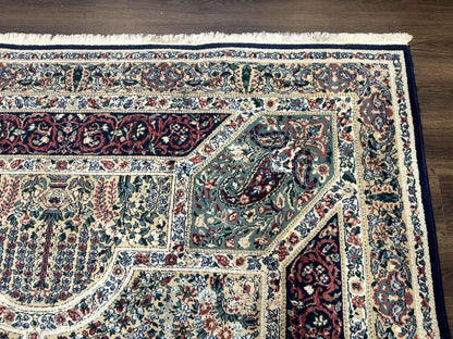 Persian Rug 8x11, Belgium Power Loomed Rug, Kirman Lavar Floral Design, Vintage Rug - Nuvé