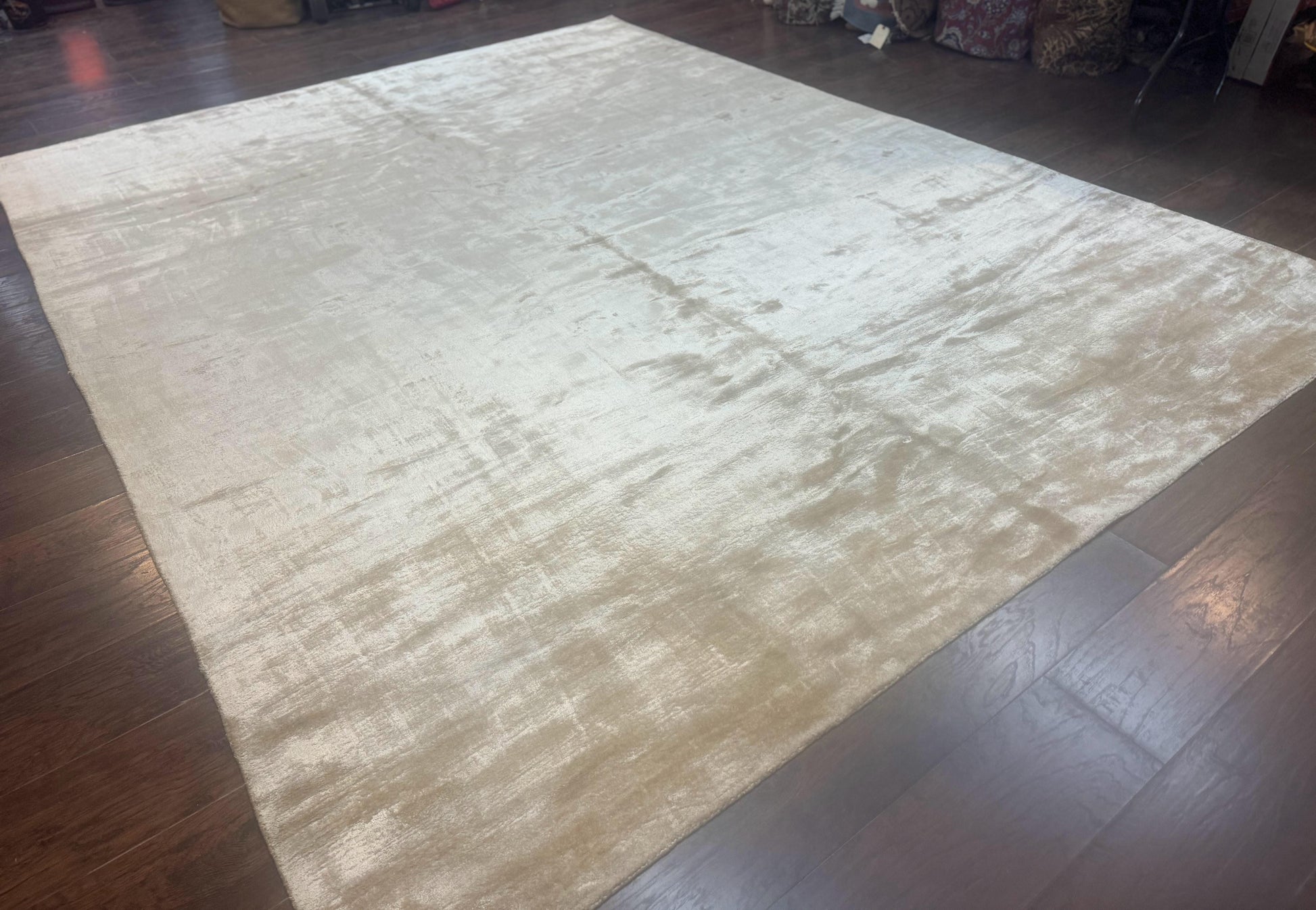 Silk Tibetan Rug 9x11, Handmade Silk Area Rug, Modern Contemporary Carpet - Nuvé