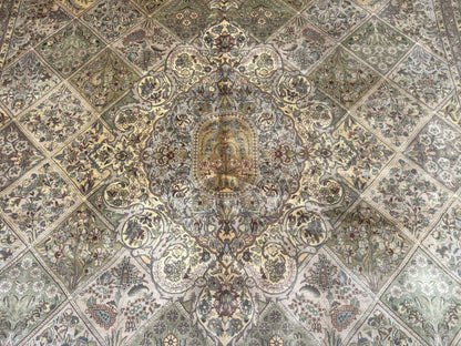 Pak Persian Rug 9x12, Diamond Panel Design, Fine 225 KPSI, Wool - Nuvé