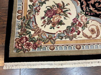Aubusson Rug 8x10, Floral, Wool Pile, Elegant, European Design, Handmade, Fine - Nuvé