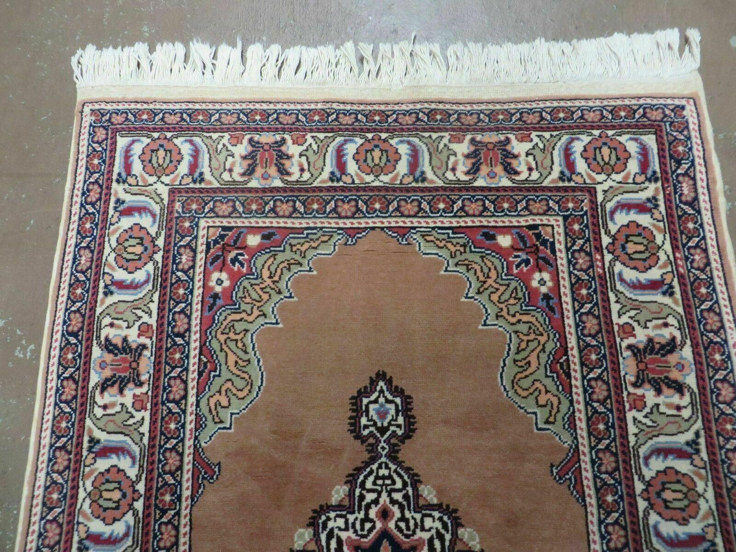 3' X 4' Vintage Handmade Turkish Kayseri Wool Cotton Rug Carpet Camel Hair Nice - Nuvé