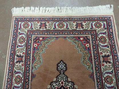 3' X 4' Vintage Handmade Turkish Kayseri Wool Cotton Rug Carpet Camel Hair Nice - Nuvé