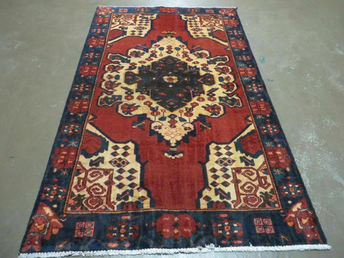 4' X 7' Antique 1920 Handmade Turkish Wool Rug Veg Dye Nice - Nuvé