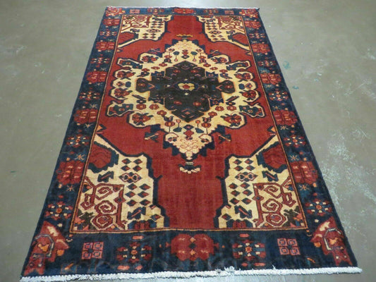4' X 7' Antique 1920 Handmade Turkish Wool Rug Veg Dye Nice - Nuvé