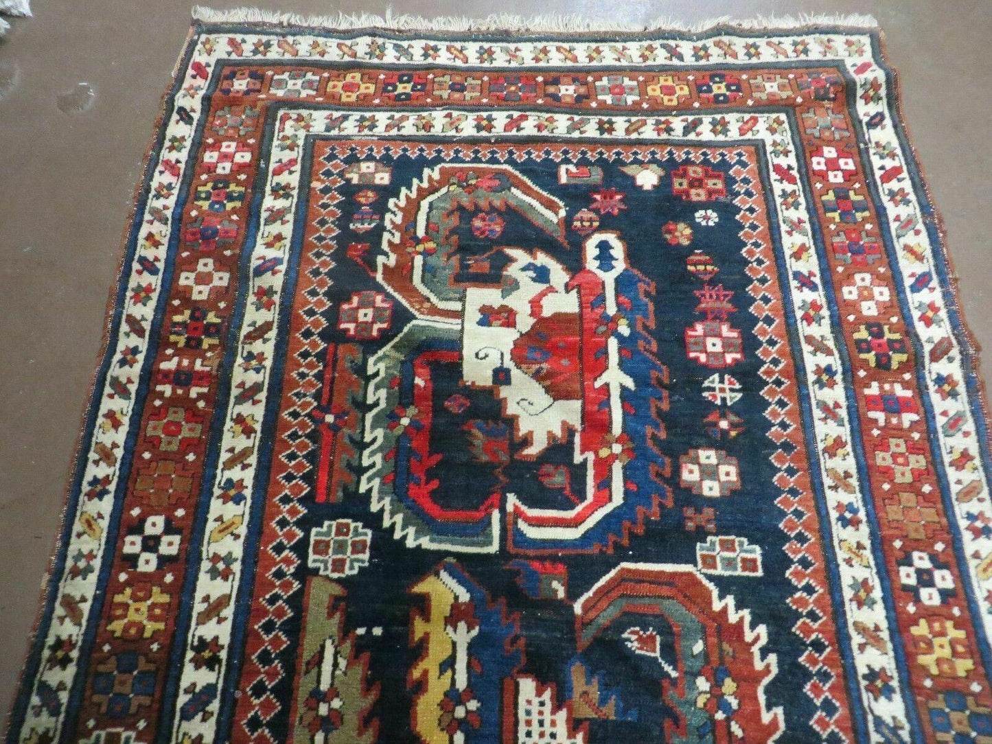 3' 7" X 14' Antique Handmade Caucasian Wool Rug Carpet Nice - Nuvé