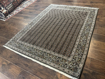 Persian Tabriz Rug 5x7, Black, Allover Pattern - Nuvé