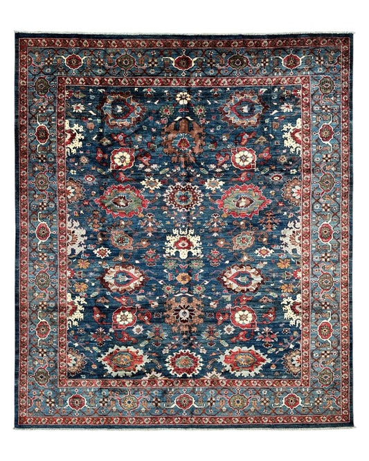 Trasitional Serapi Ghazni Wool Rug – 8' x 10’ – Intricate Floral Design - Nuvé