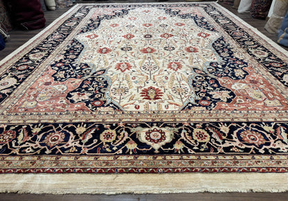 Large Palace Sized Stark Carpet 13x19, Traditional Wool Handmade Rug, Beige - Nuvé
