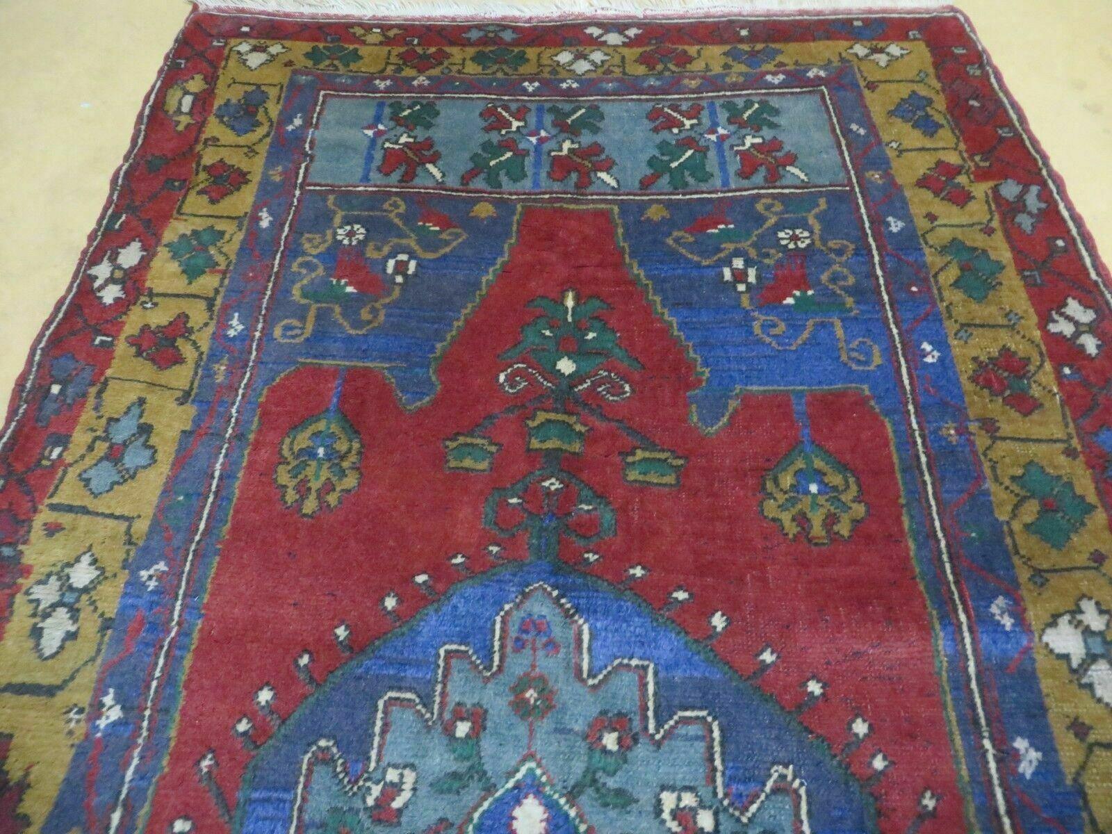 4' X 8' Vintage Handmade Turkish Kazak Pattern Wool Rug Carpet Nice # 105 - Nuvé